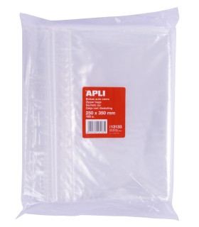 BOLSA POLIPROPILENO APLI TAMAÑO 250x350mm - PAQUETE 100 UNIDADES