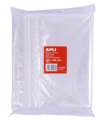 BOLSA POLIPROPILENO APLI TAMAÑO 250x350mm - PAQUETE 100 UNIDADES
