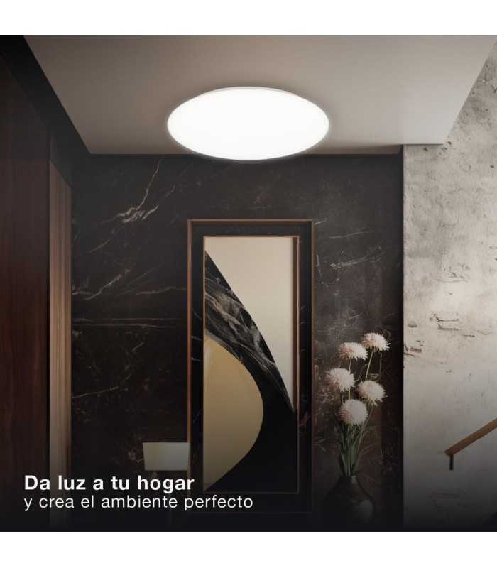 PLAFON TECHO LED REDONDO KANDAK GSC BLANCO 24W LUZ CCT 2760 LUMENES