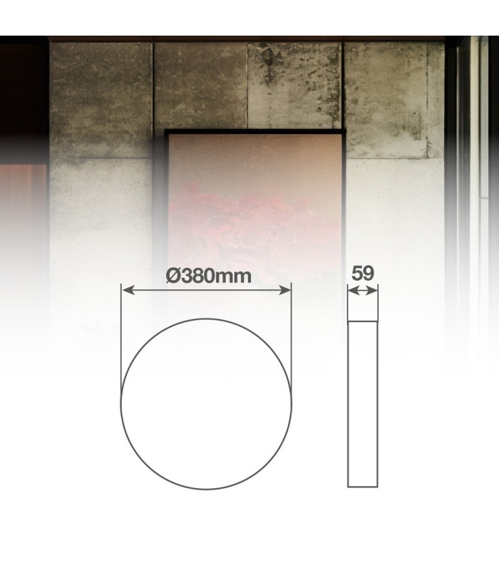 PLAFON TECHO LED REDONDO KANDAK GSC BLANCO 24W LUZ CCT 2760 LUMENES