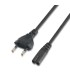 CABLE DE ALIMENTACION FORMA 8 AISENS NEGRO - 100% COBRE PURO AWG18 - 1 5 METROS