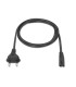 CABLE DE ALIMENTACION FORMA 8 AISENS NEGRO - 100% COBRE PURO AWG18 - 1 5 METROS