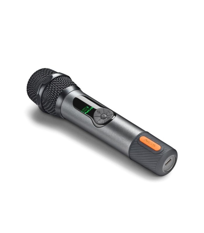 MICROFONO INALAMBRICO NGS SINGERSTAR - ENTRADA JACK 3 5mm Y ADAPTADOR 6 3mm - ALCANCE 15m 