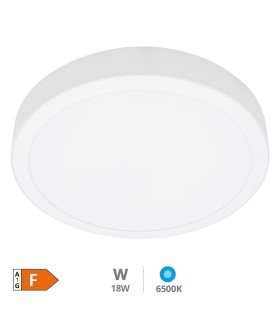 PLAFON SUPERFICIE DOWNLIGHT LED REDONDO BOGUR BLANCO 18W LUZ BLANCA 6500K 1620 LUMENES