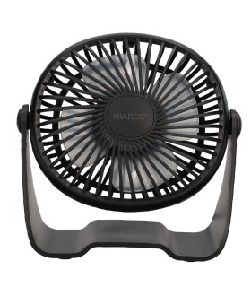 MINI VENTILADOR SOBREMESA CON USB ALUA GSC 3W Ø15cm NEGRO