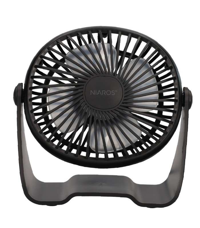 MINI VENTILADOR SOBREMESA CON USB ALUA GSC 3W Ø15cm NEGRO