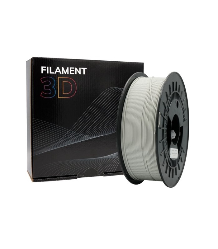 FILAMENTO 3D PLA GRIS CLARO - DIAMETRO 1,75mm - BOBINA 1kg