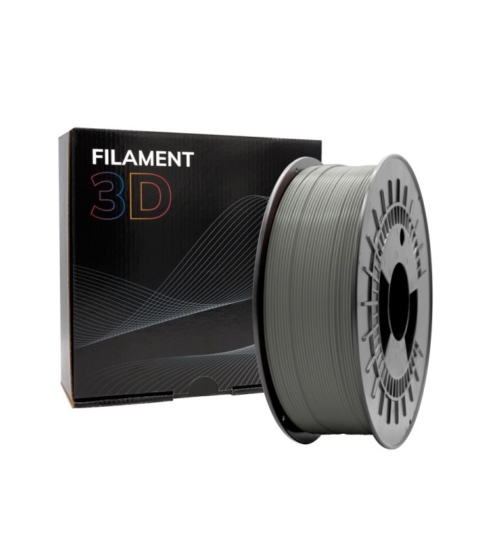 FILAMENTO 3D PLA MATE GRIS OSCURO - DIAMETRO 1,75mm - BOBINA 1kg