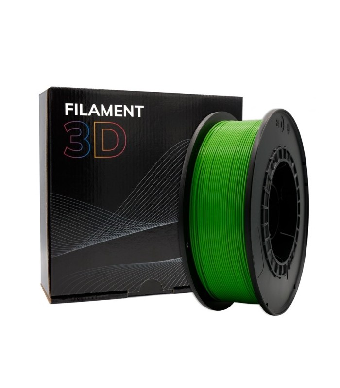 FILAMENTO 3D PLA VERDE MANZANA - DIAMETRO 1,75mm - BOBINA 1kg