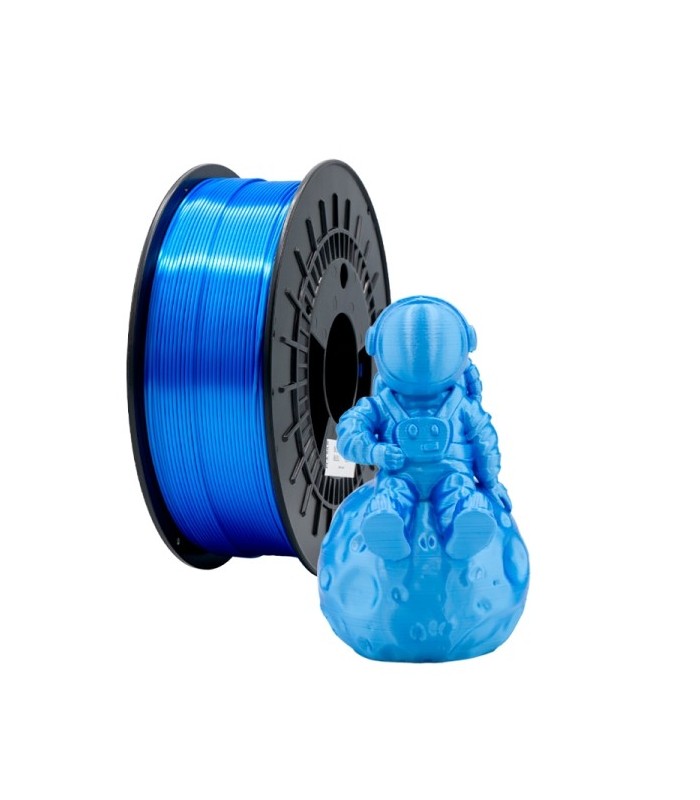 FILAMENTO 3D PLA SILK AZUL - DIAMETRO 1,75mm - BOBINA 1kg