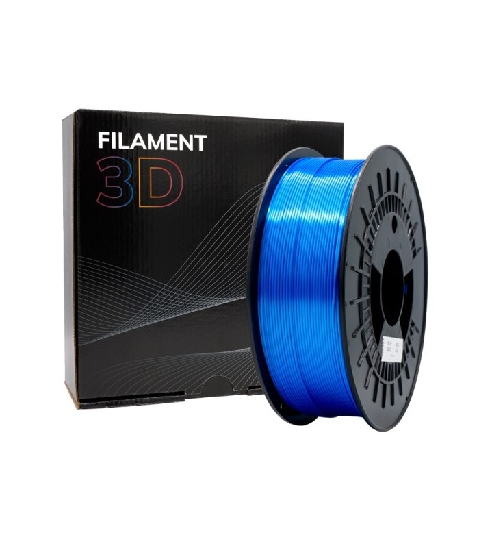 FILAMENTO 3D PLA SILK AZUL - DIAMETRO 1,75mm - BOBINA 1kg