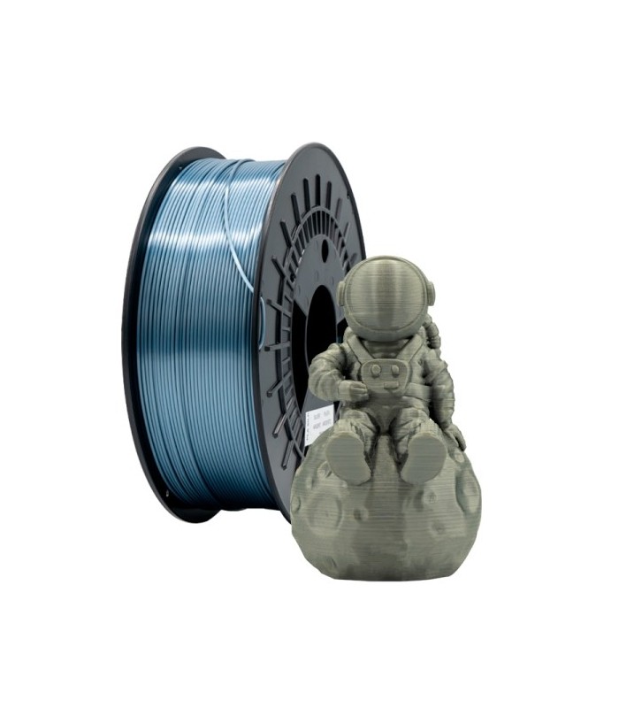 FILAMENTO 3D PLA SILK PLATA - DIAMETRO 1,75mm - BOBINA 1kg
