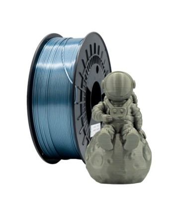 FILAMENTO 3D PLA SILK PLATA - DIAMETRO 1,75mm - BOBINA 1kg