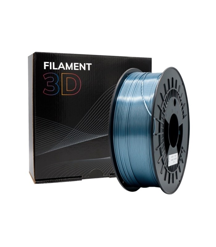 FILAMENTO 3D PLA SILK PLATA - DIAMETRO 1,75mm - BOBINA 1kg