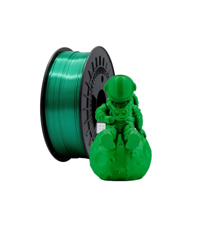FILAMENTO 3D PLA SILK VERDE - DIAMETRO 1,75mm - BOBINA 1kg