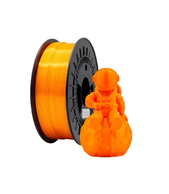 FILAMENTO 3D PLA SILK NARANJA - DIAMETRO 1,75mm - BOBINA 1kg
