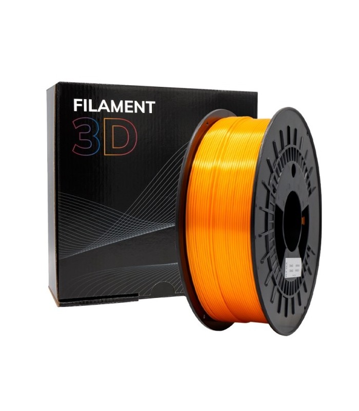 FILAMENTO 3D PLA SILK NARANJA - DIAMETRO 1,75mm - BOBINA 1kg