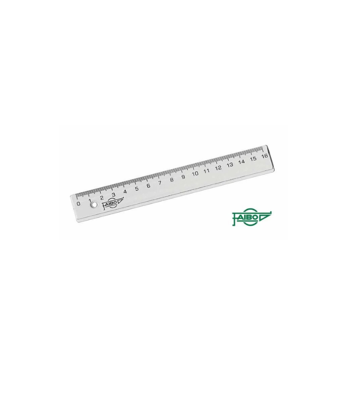 REGLA PLASTICO TRANSPARENTE 16CM FAIBO