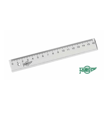 REGLA PLASTICO TRANSPARENTE 16CM FAIBO