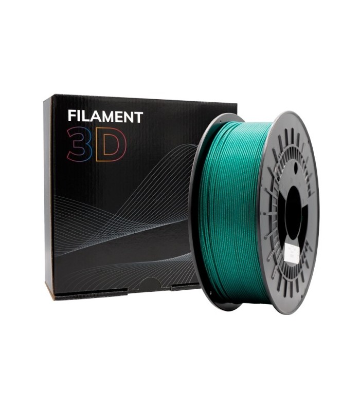 FILAMENTO 3D PLA GLITTER VERDE - DIAMETRO 1,75mm - BOBINA 1kg