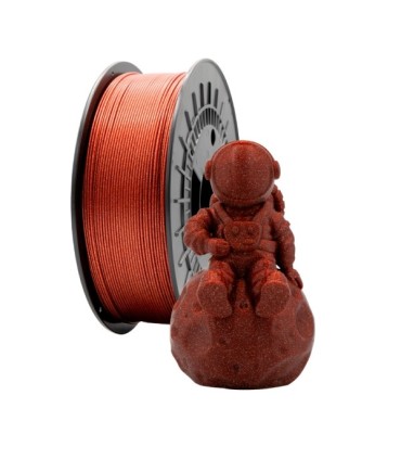 FILAMENTO 3D PLA GLITTER ROJO - DIAMETRO 1,75mm - BOBINA 1kg