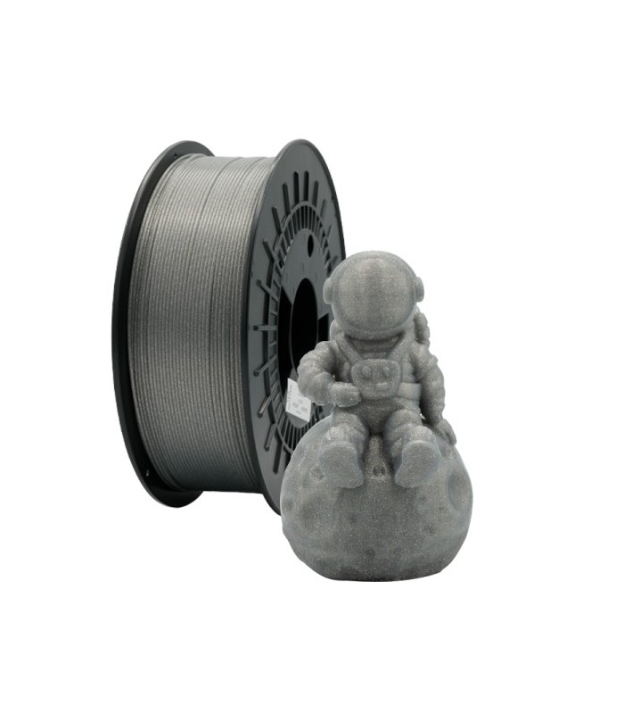FILAMENTO 3D PLA GLITTER PLATA - DIAMETRO 1,75mm - BOBINA 1kg