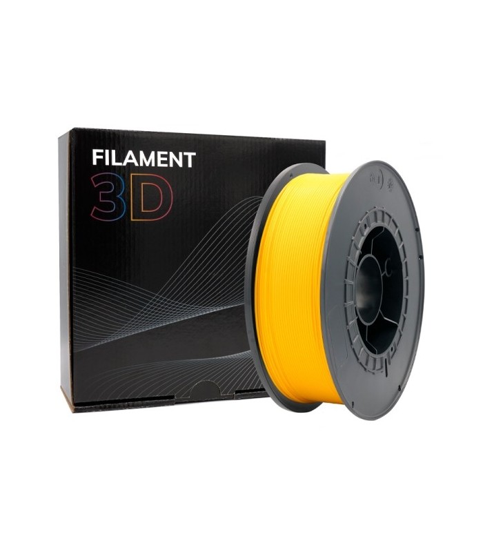 FILAMENTO 3D PLA AMARILLO - DIAMETRO 1,75mm - BOBINA 1kg