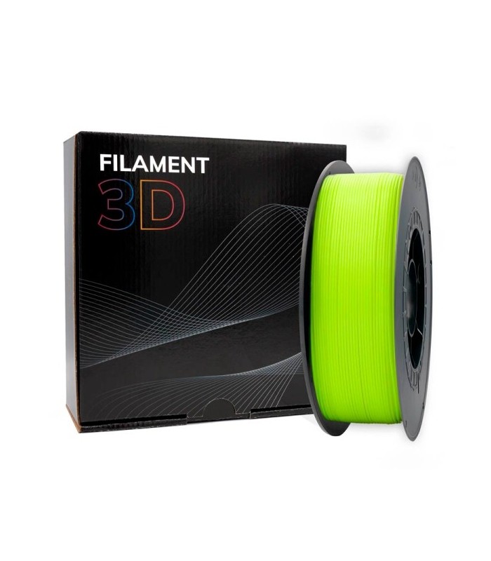 FILAMENTO 3D PLA AMARILLO FLUORESCENTE - DIAMETRO 1,75mm - BOBINA 1kg