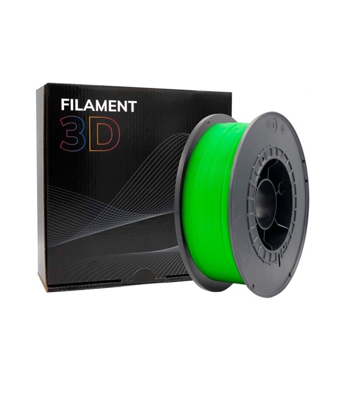 FILAMENTO 3D PLA VERDE FLUORESCENTE - DIAMETRO 1,75mm - BOBINA 1kg