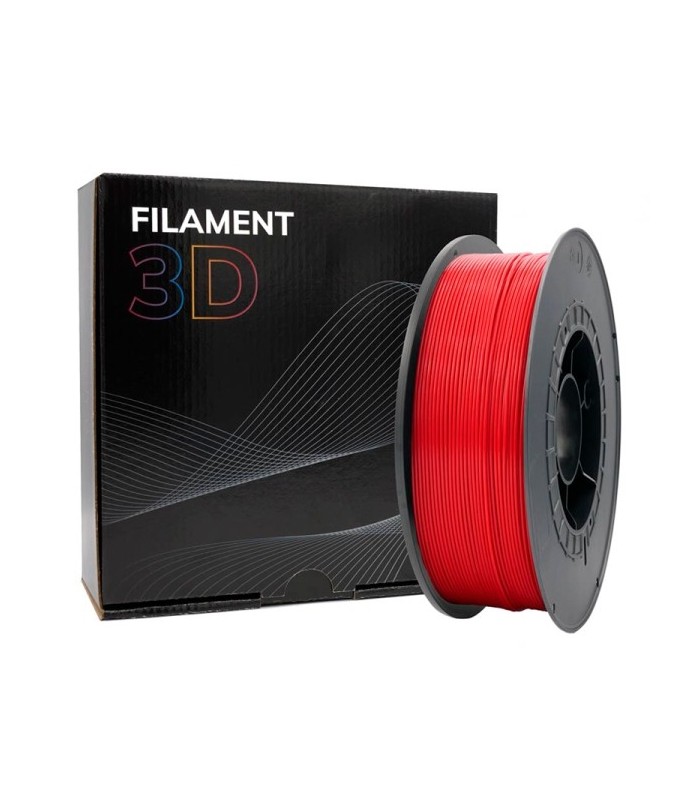 FILAMENTO 3D PLA ROJO - DIAMETRO 1,75mm - BOBINA 1kg