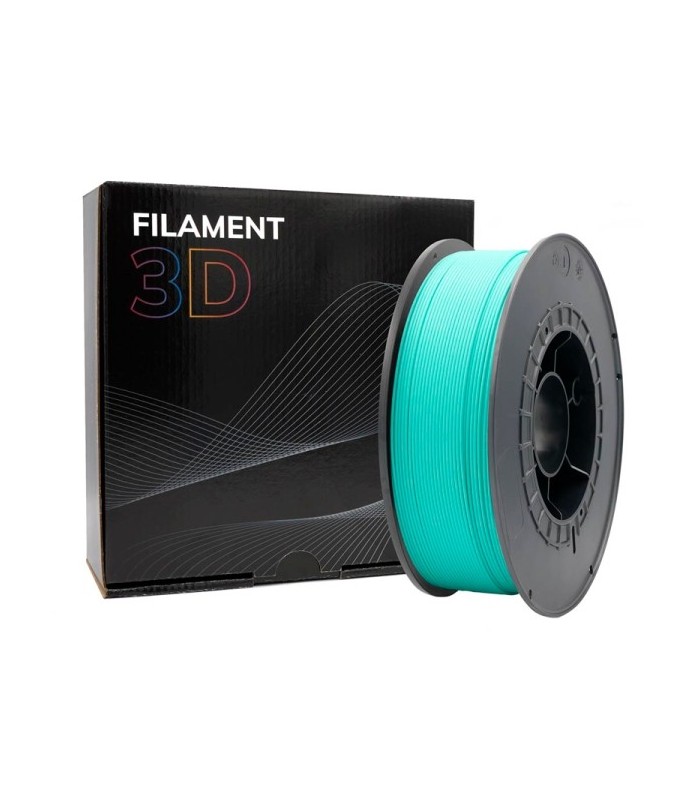 FILAMENTO 3D PLA TURQUESA - DIAMETRO 1,75mm - BOBINA 1kg