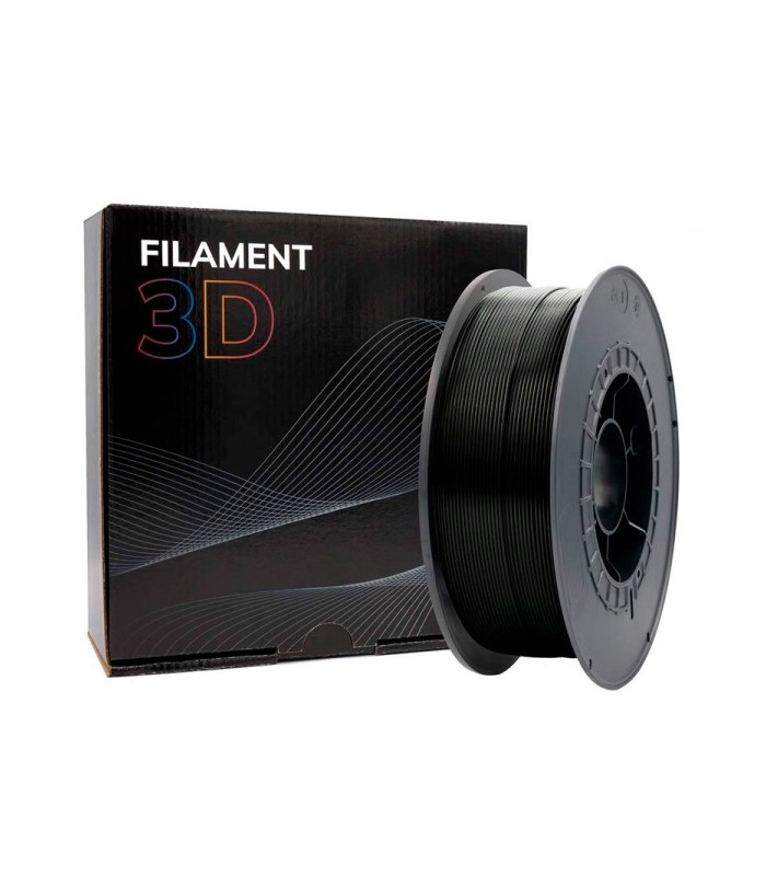 FILAMENTO 3D PLA NEGRO - DIAMETRO 1,75mm - BOBINA 1kg
