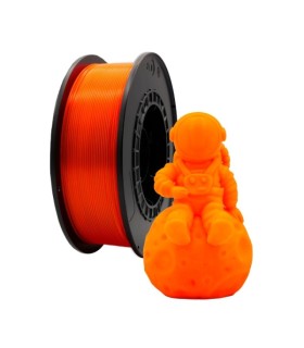 FILAMENTO 3D PLA NARANJA FLUORESCENTE - DIAMETRO 1,75mm - BOBINA 1kg