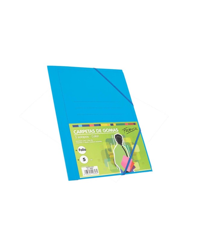 CARPETA A4 GOMA Y SOLAPA CLASSICOLOR FABRISA AZUL