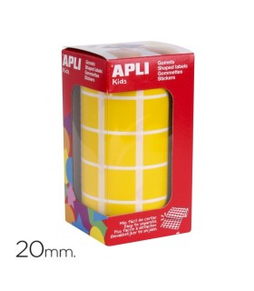 GOMET CUADRADO AMARILLO 20MM APLI