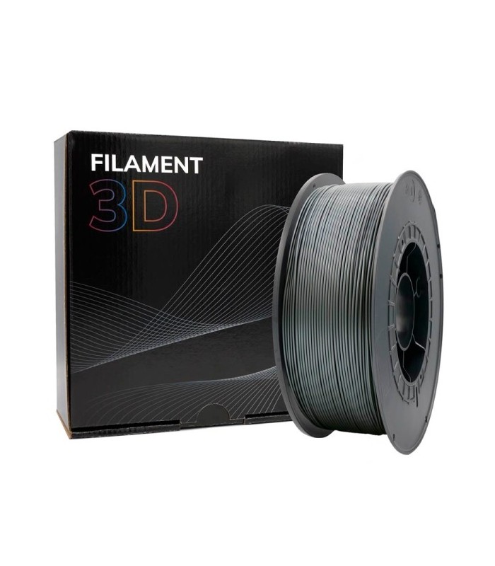 FILAMENTO 3D PLA PLATA - DIAMETRO 1,75mm - BOBINA 1kg