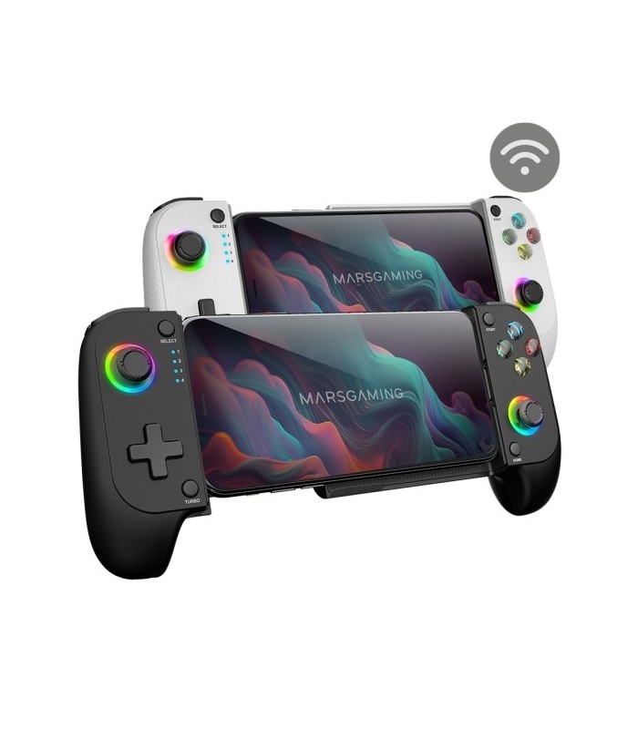 GAMEPAD BLUETOOTH MULTIPLATAFORMA MARS GAMING NEGRO - SOPORTA SMARTPHONE HASTA 6 8"