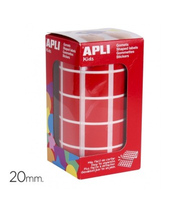 GOMET CUADRADO ROJO 20MM APLI