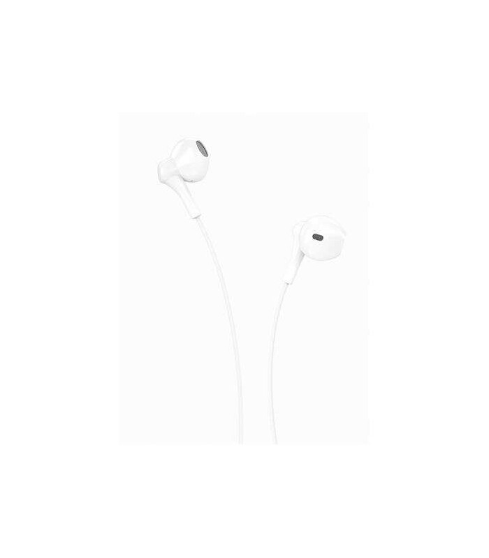 AURICULARES MUSIC CON MICROFONO XO EP39 BLANCOS - CABLE 1 2 METROS - BOTON DE CONTROL