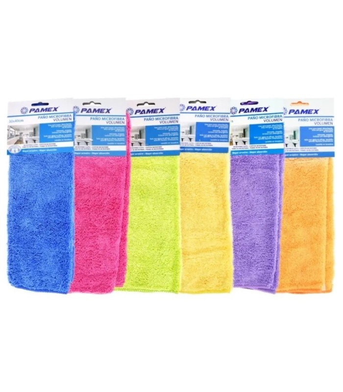 PAÑO MICROFIBRA PAMEX 30x40cm - COLORES SURTIDOS