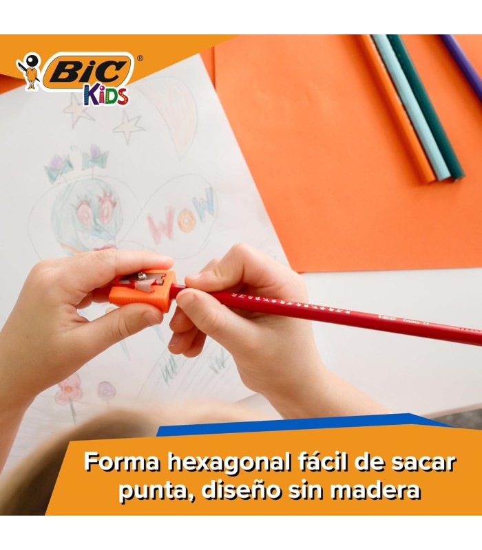 LAPICES DE COLORES BIC KIDS TROPICOLORS CAJA DE 12 COLORES