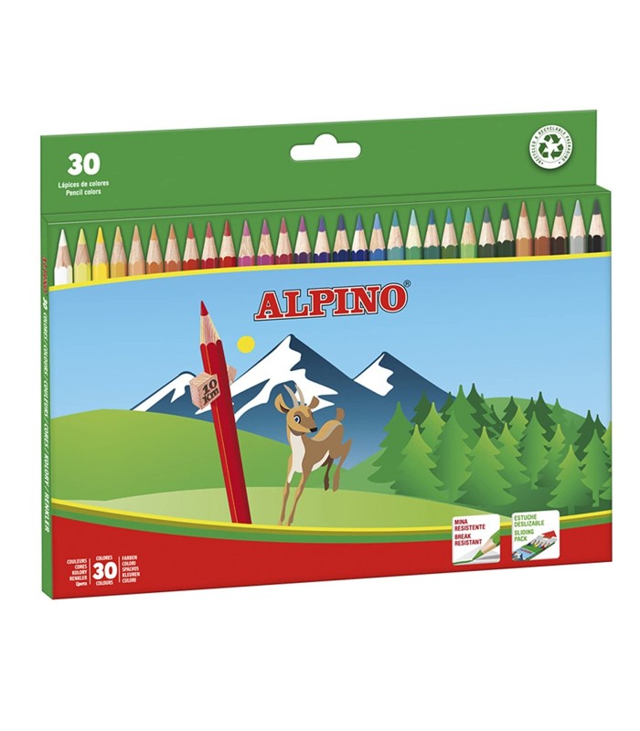 LAPICES COLORES ALPINO CAJA 30 UNIDADES