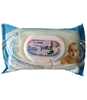 TOALLITAS HUMEDAS YALTA DEEP FRESH ALOE VERA Y CAMOMILA 72 UNIDADES