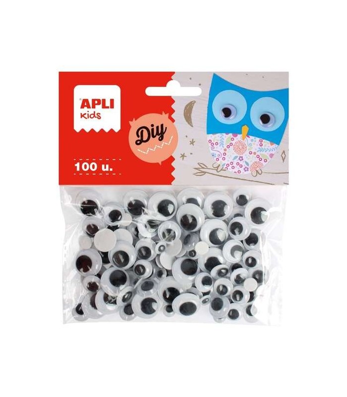 OJOS MOVILES APLI BOLSA DE 100 UNIDADES - TAMAÑOS SURTIDOS