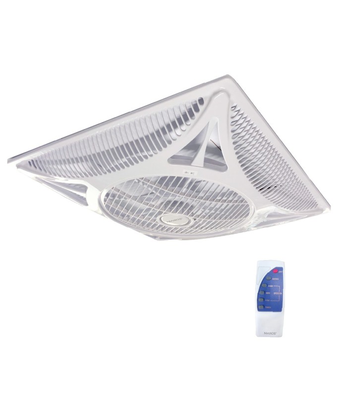 VENTILADOR DE TECHO EMPOTRABLE ORATHY GSC BLANCO CON MANDO 59,5x59x5cm