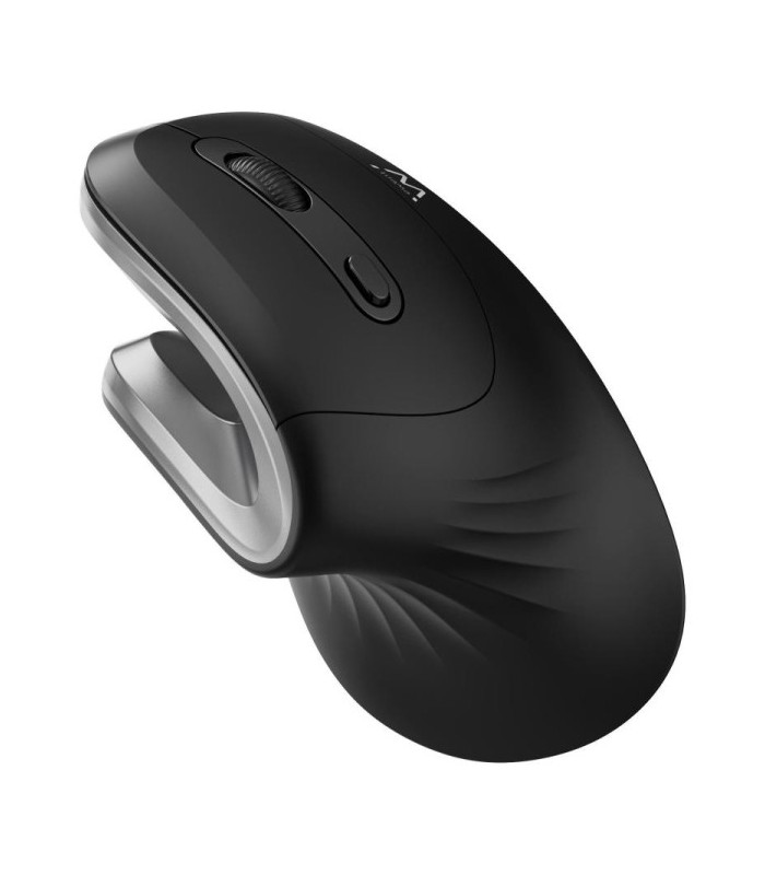 RATON INALAMBRICO ERGONOMICO EWENT NEGRO-GRIS - 1000dpi - 3 BOTONES - AGARRE VERTICAL