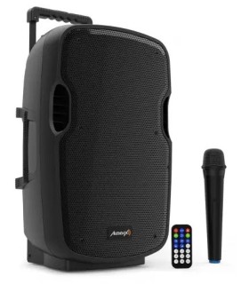 ALTAVOZ TROLLEY AUDIBAX DENVER 10" ACTIVO + 1 MICROFONO INALAMBRICO - POTENCIA: 80W RMS