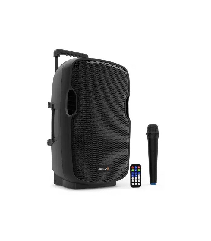 ALTAVOZ TROLLEY AUDIBAX DENVER 10" ACTIVO + 1 MICROFONO INALAMBRICO - POTENCIA: 80W RMS