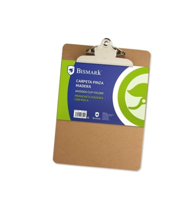 SUJETAPAPELES DE MADERA CON PINZA A-4 BISMARK
