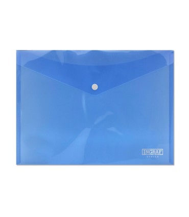 SOBRE PORTADOCUMENTOS A4 CON BROCHE AZUL INGRAF OFFICE